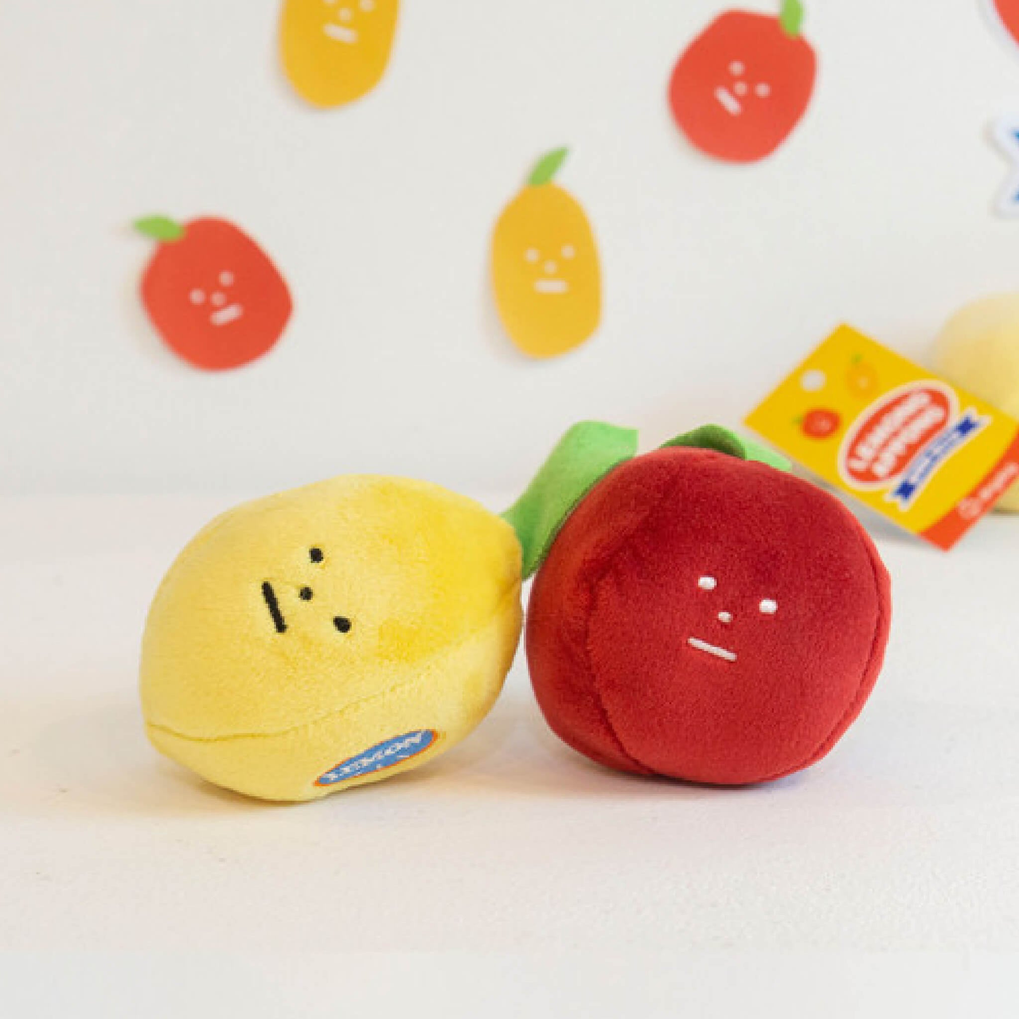 Lemon and apple toy.
