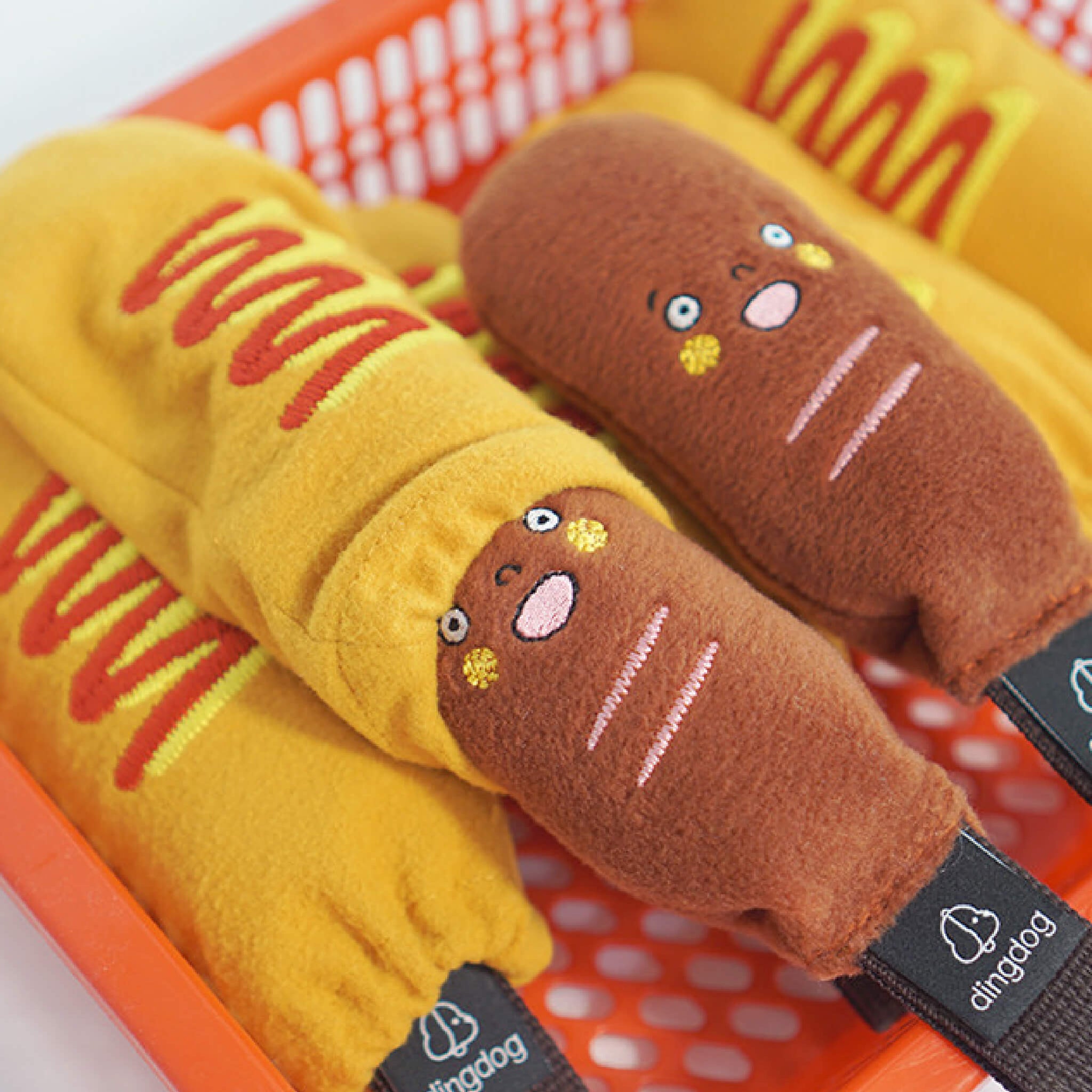 Hotdog nosework toy.