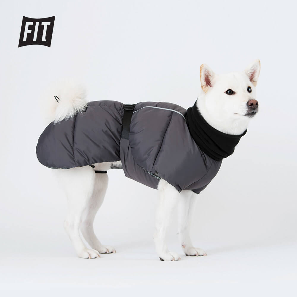 Ultra warm, lightweight, padded jacket for winter weather. Model is wearing a 2 & weighs 16 pounds (7.4 kg).