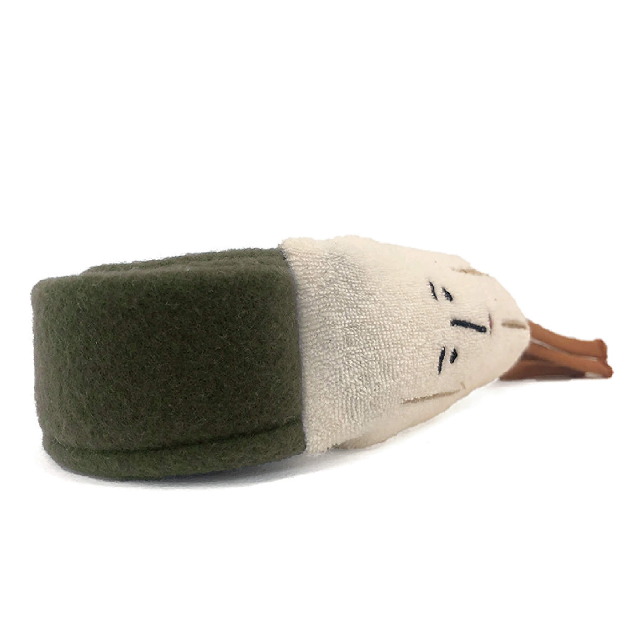 Green onion nosework toy.