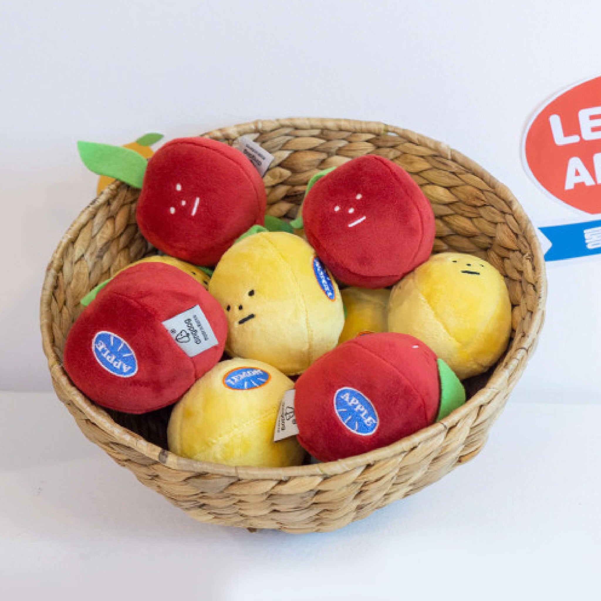 Lemon and apple toy.