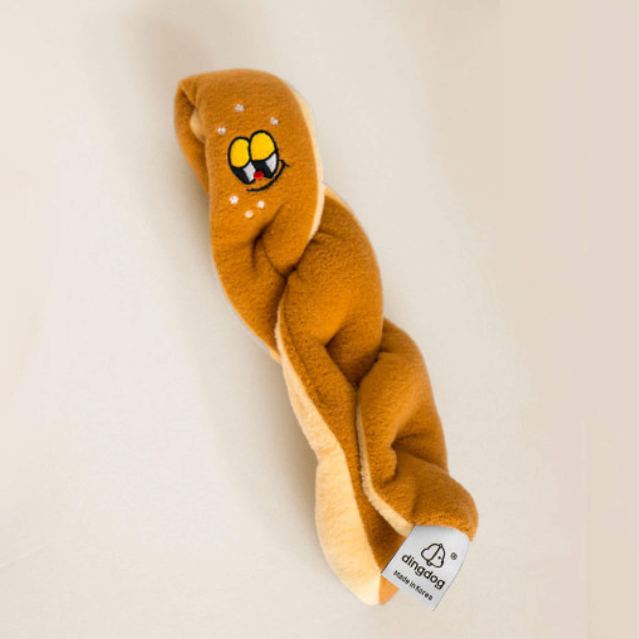 Twisted bread nosework toy.