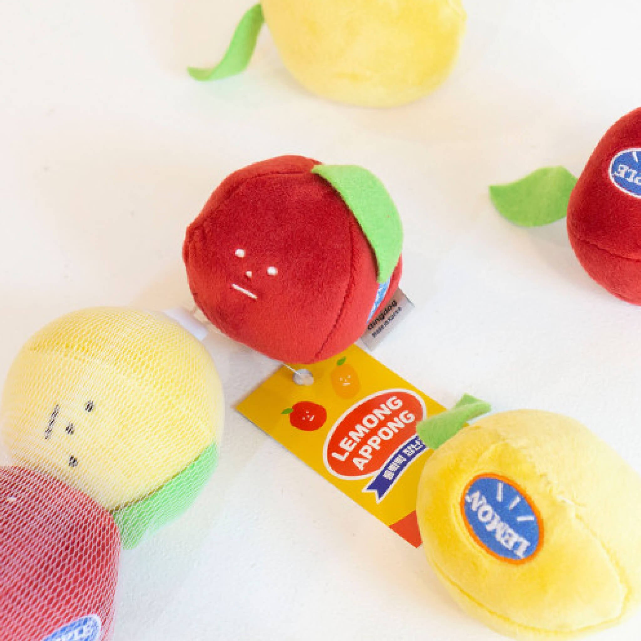Lemon and apple toy.