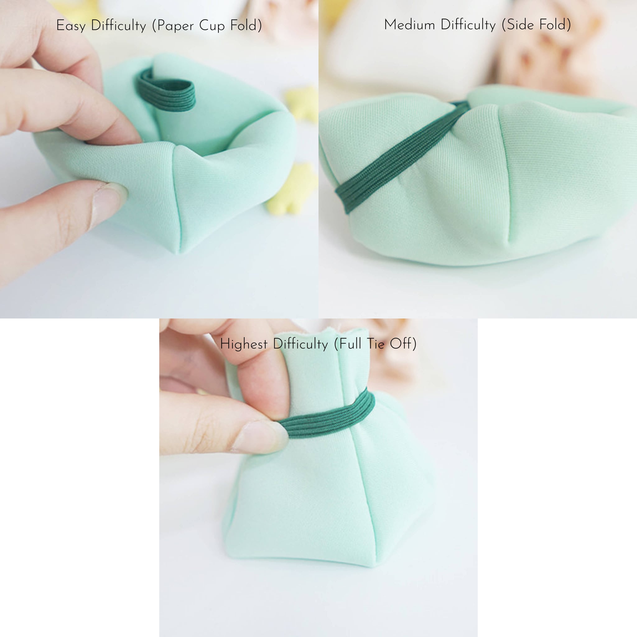 different ways to fold the attached dumplings
