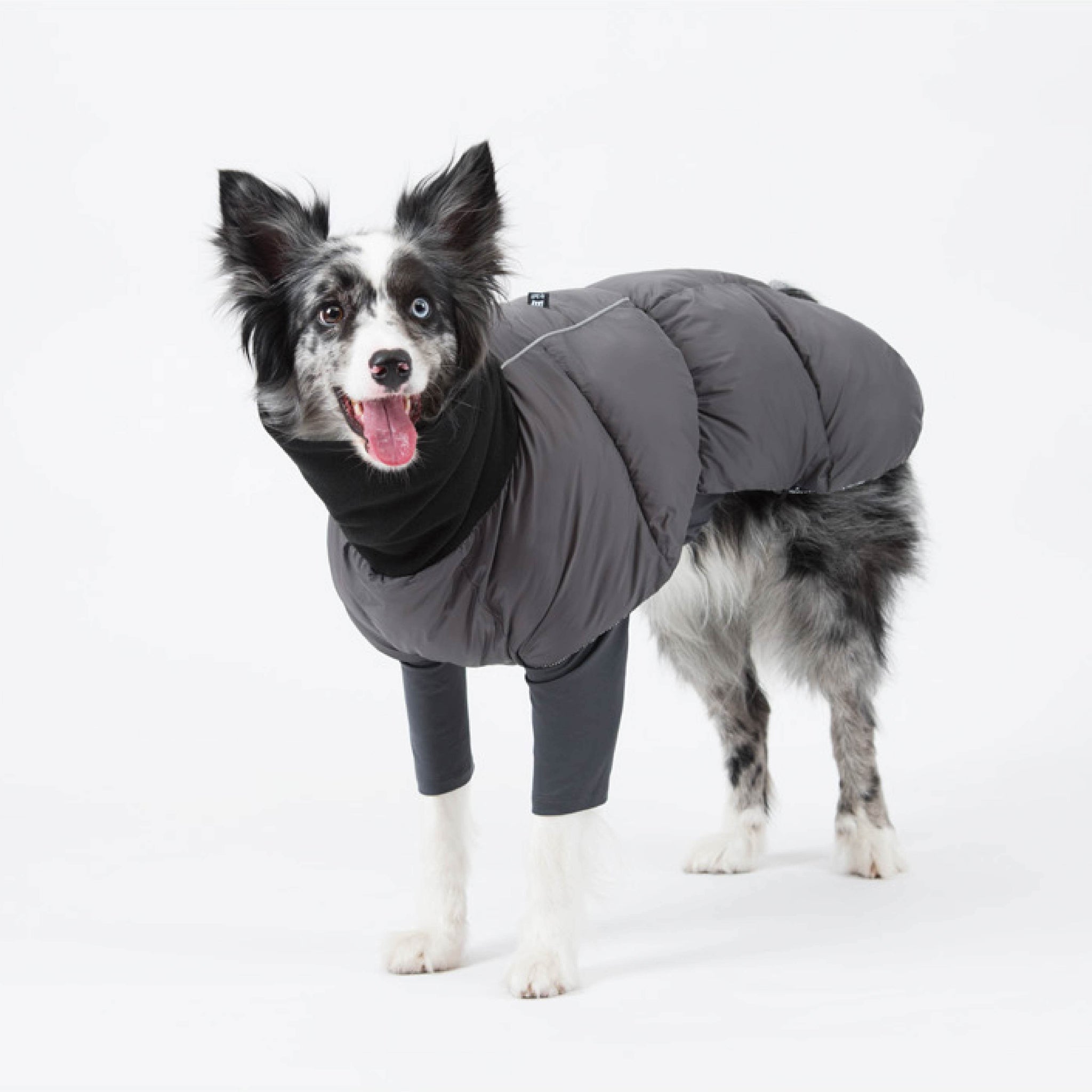 Ultra warm, lightweight, padded jacket for winter weather. Model is wearing a 5 & weighs 40 pounds (18 kg).