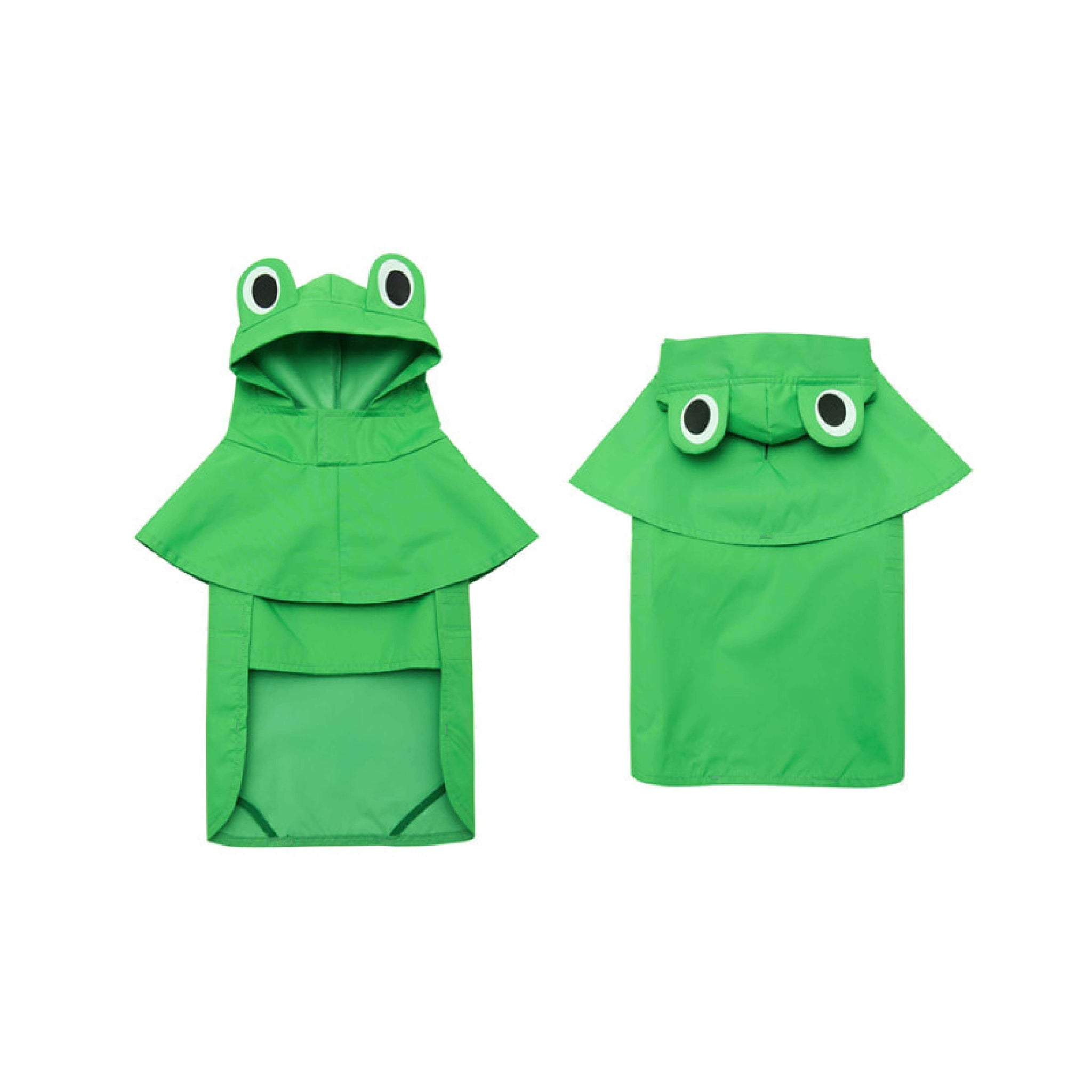 Frog raincoat for walking on a rainy day. 