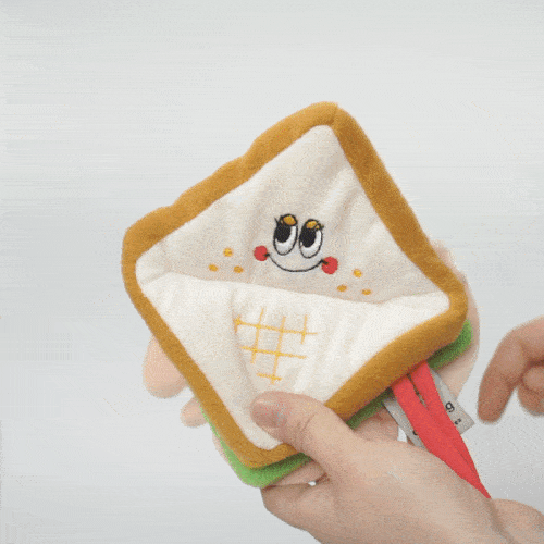 Place food or snacks inside the layers of the toast.