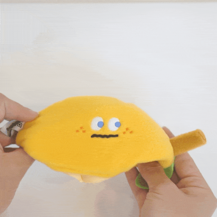 Opening mango nosework toy.